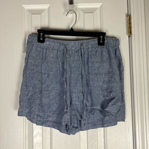 C&C California Linen Womens Blue Shorts L